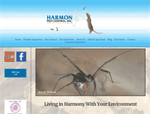 Tablet Screenshot of harmonpestcontrolinc.com